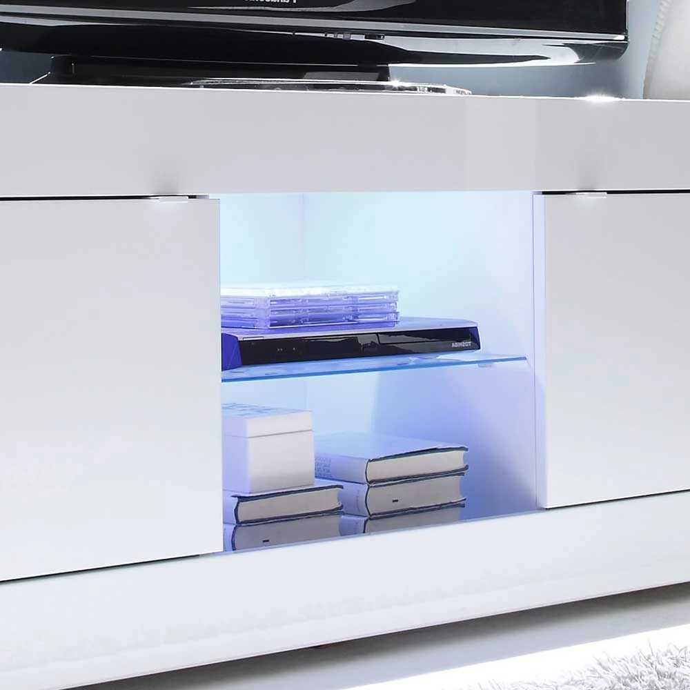 Weißes Fernsehlowboard In Hochglanz - Sogno – Bild 4