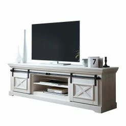 Weißes TV Board Im Modern Country Style - Kuito