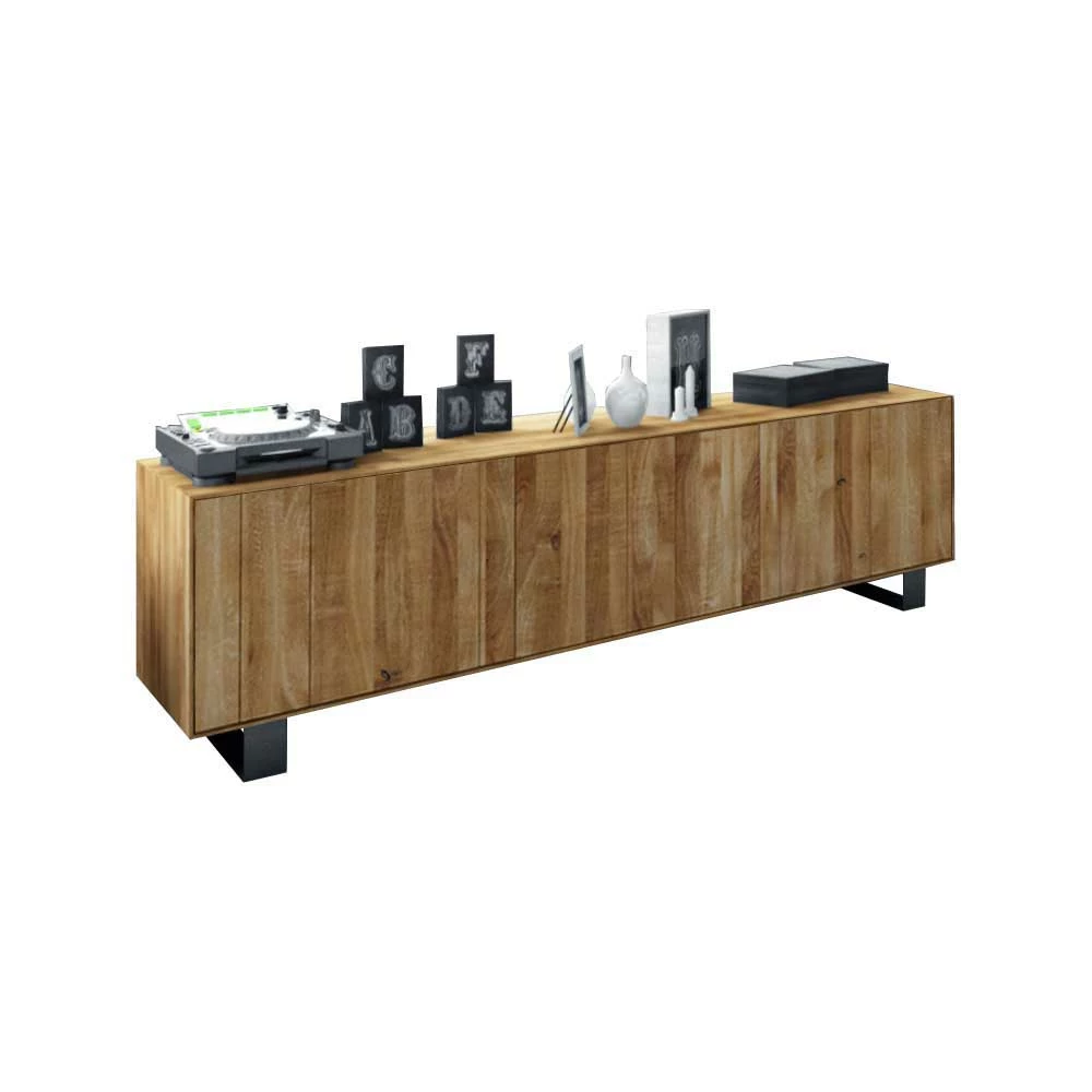 Wildeiche Lowboard Manzey Mit 3 Türen