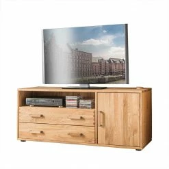 Wohnwand TV Lowboard Aus Holz - Teano